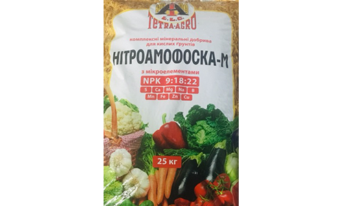 Nitrogen-phosphorus-potassium fertilizer Nitroammophoska (9:18:22)