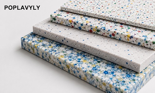 Designer plates made from recycled plastic