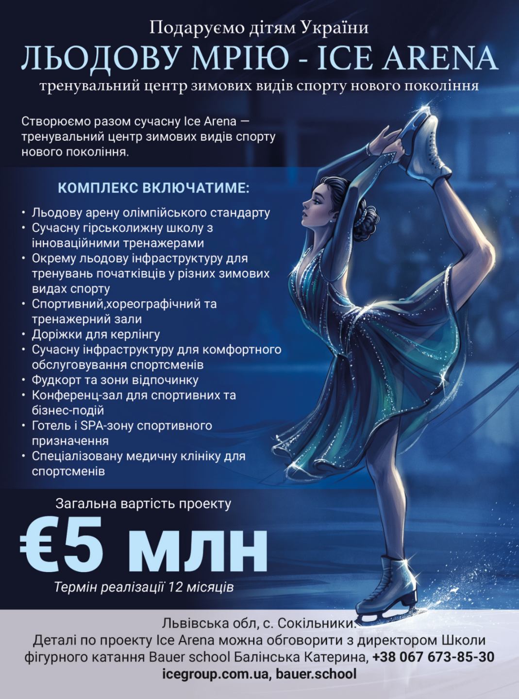 Sponsorship of children's sports - construction of an ice arena