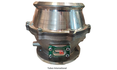 API 4 connection with inspection window for filling and draining
