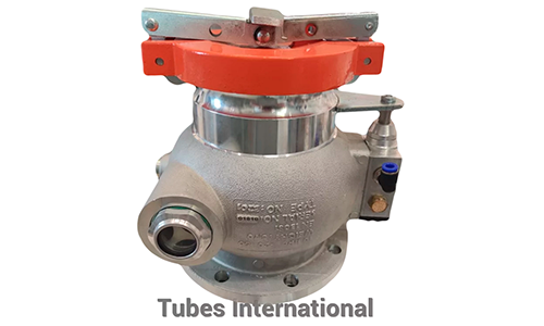 Adapter for tank trucks, for exhausting fumes DN100